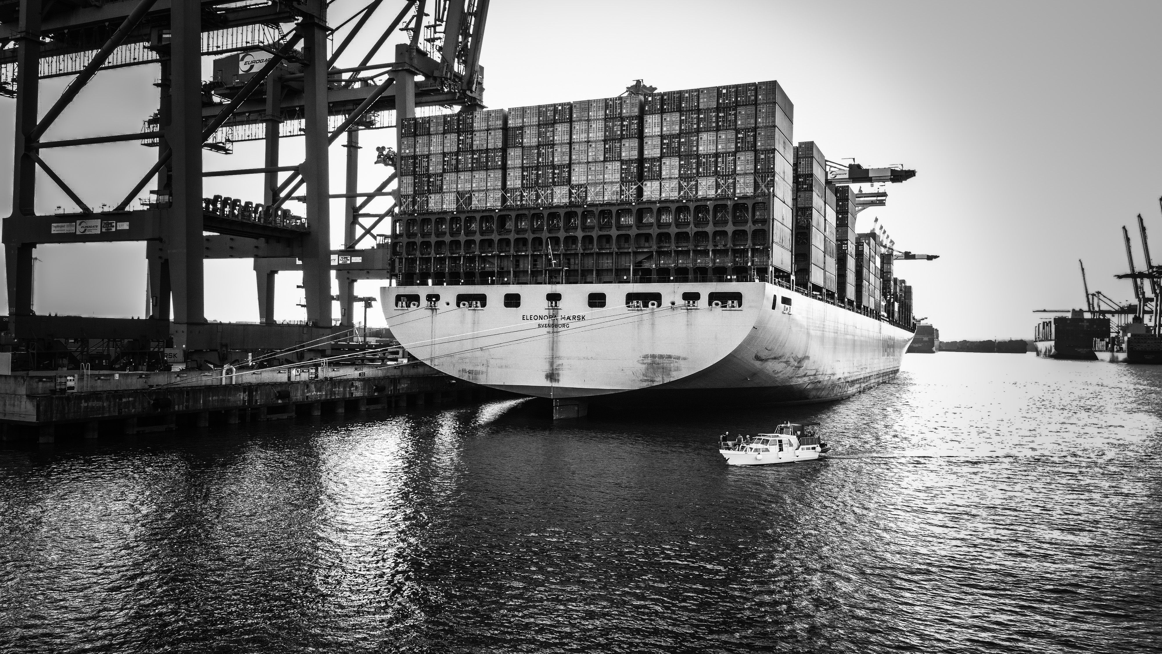 Shipping containers ready for export at a port